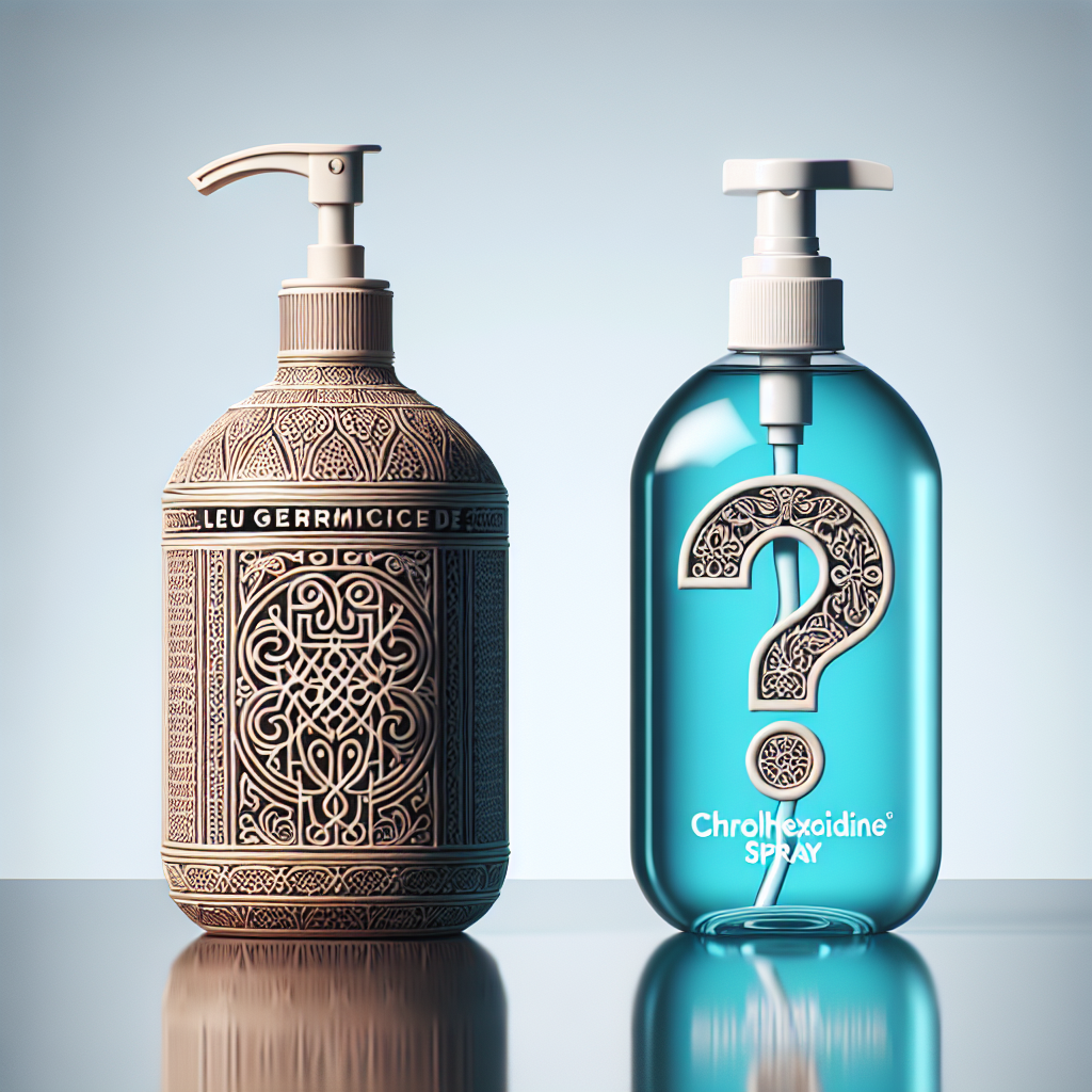 L'Eau Germicide est-il compatible avec les sprays désinfectants à base de chlorhexidine ?