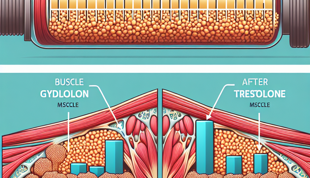 Effet de l'acétate de trestolone sur les réserves de glycogène musculaire