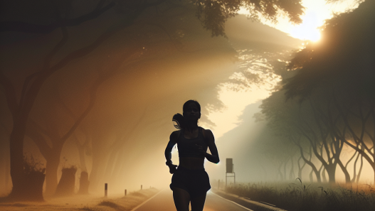 Cours solo lors des entraînements matinaux